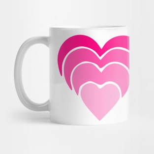 heart shape pink love Mug